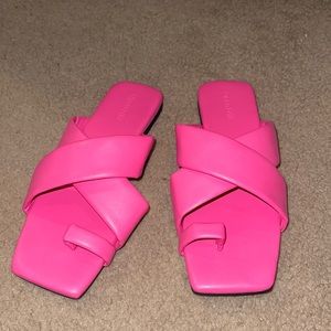 Hot pink sandals